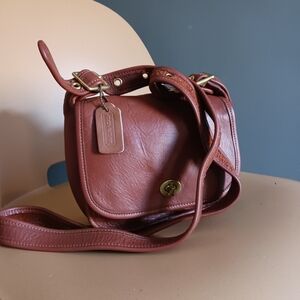 Vintage 90s COACH Legacy Flap Bag, Trial.bag. Cowhide Leather, Crossbody Bag
